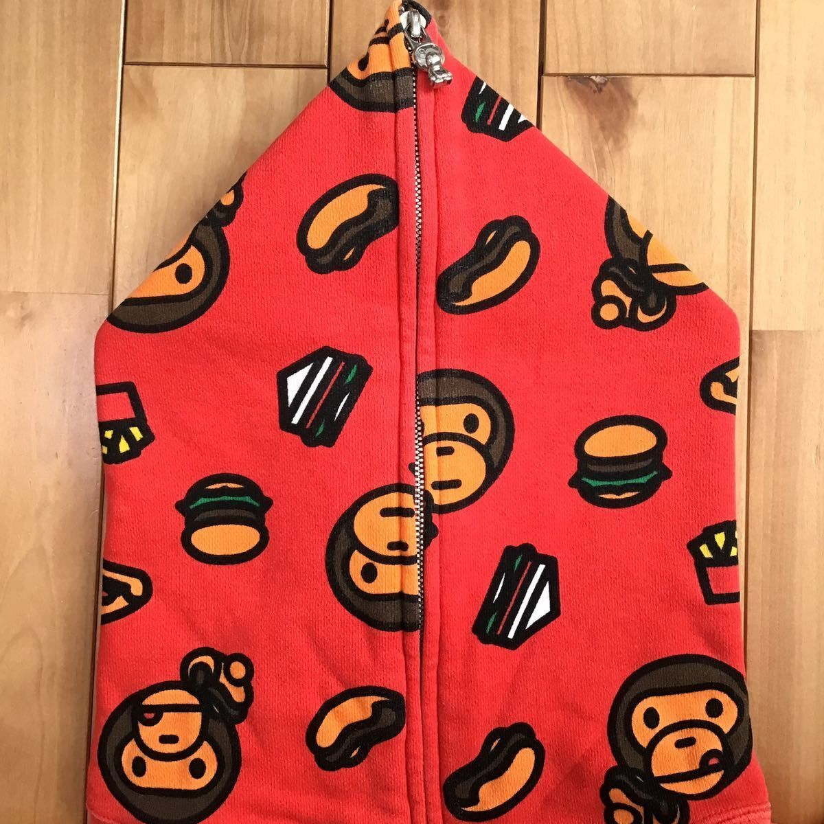 Baby Milo フルジップ パーカー Mサイズ Red a bathing ape bape full zip hoodie エイプ ベイプ  アベイシングエイプ マイロ NIGO - メルカリ