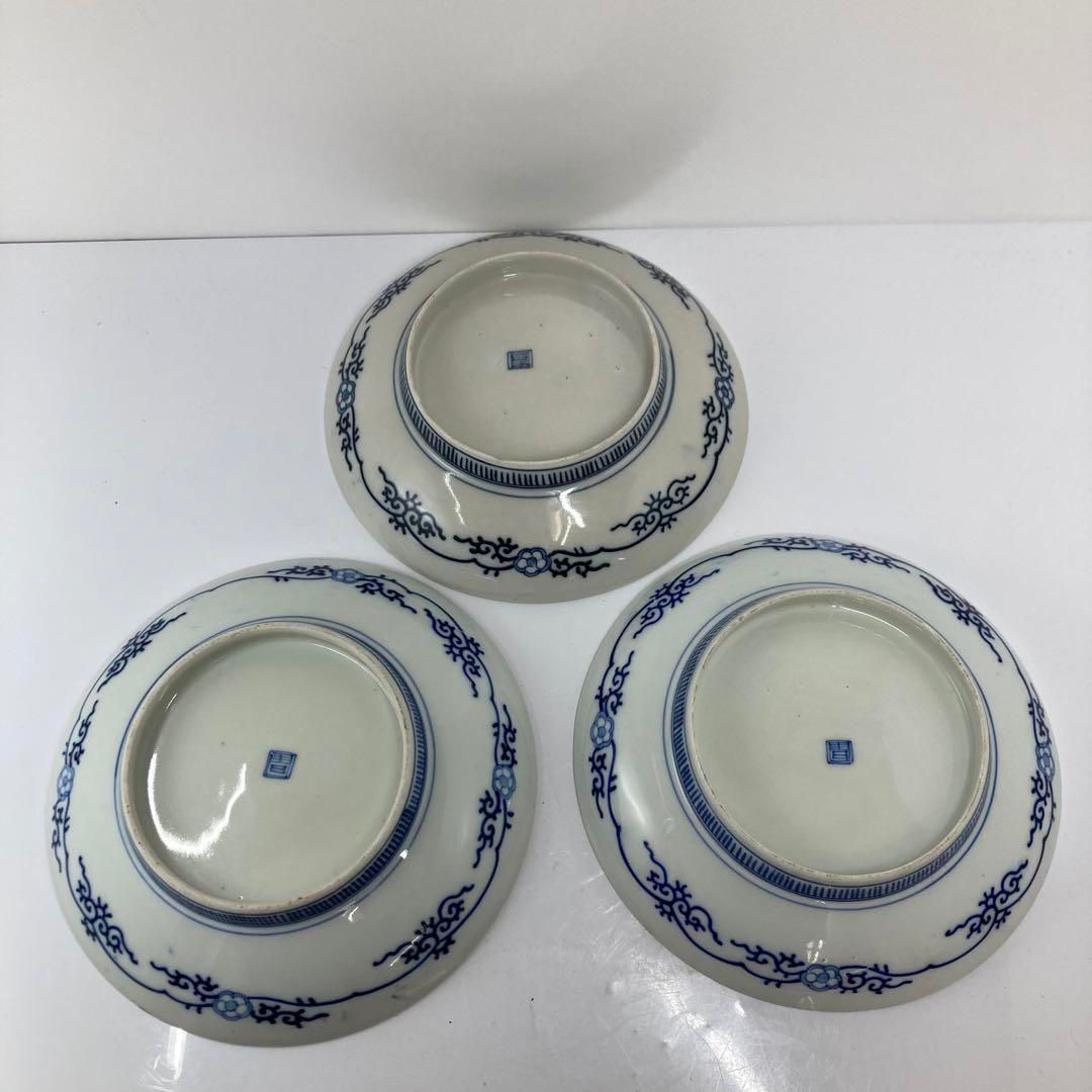 時代　鍋島焼　鳳凰図　櫛目高台　大皿5枚　タサチ　東な6-0603② 時代 鍋島焼 鳳凰図 櫛目高台 大皿5枚 タサチ 東な6-0603②