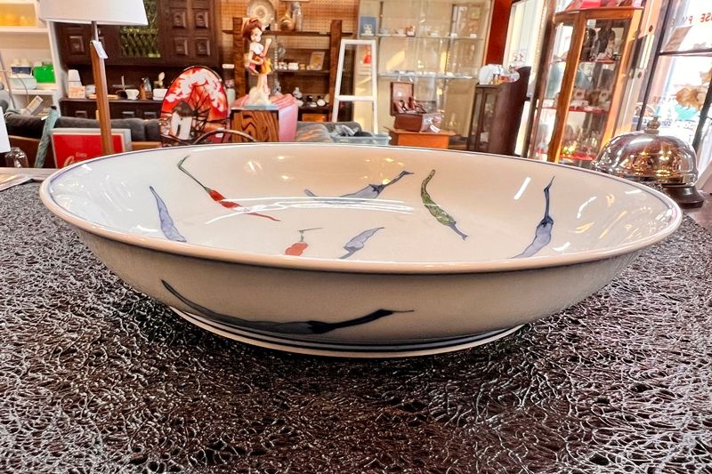 源右衛門　唐辛子　皿2枚 源右衛門 唐辛子 皿2枚 源右衛門 大皿 2枚 バラ売り可 染錦 唐辛子柄