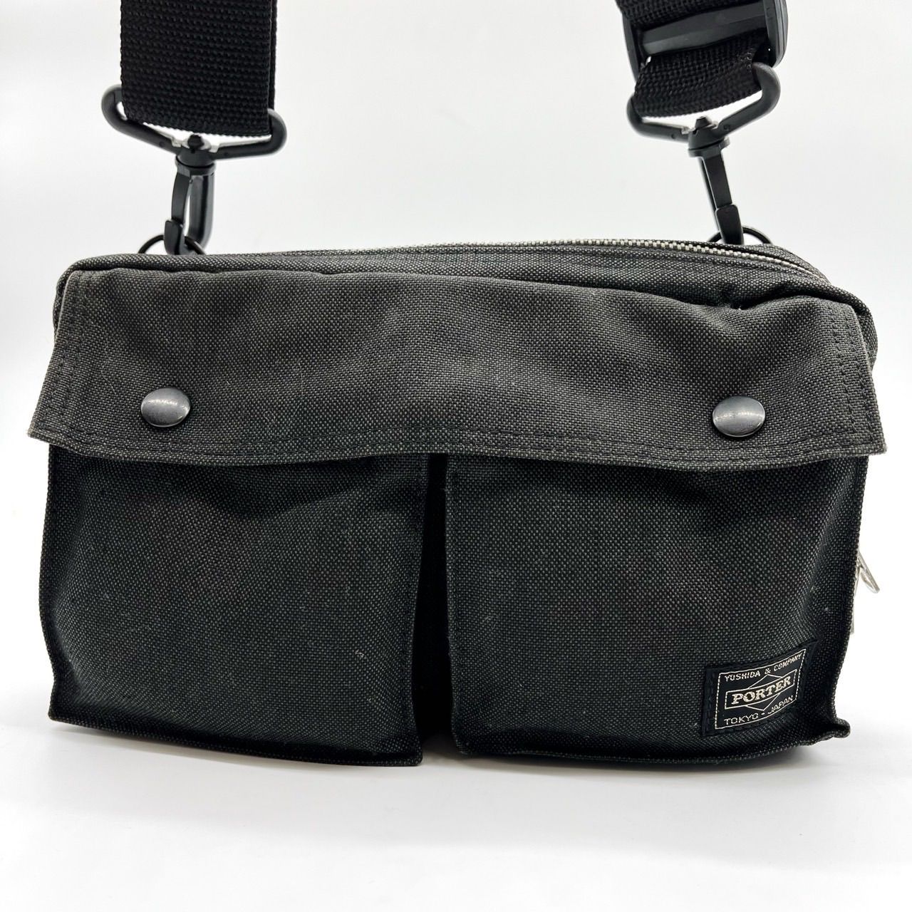 美品　ポーター(Porter) スモーキー キャンバス トートバッグ ブラック SMOKY(スモーキー) 2WAY TOTE BAG | 吉田カバンホームページ