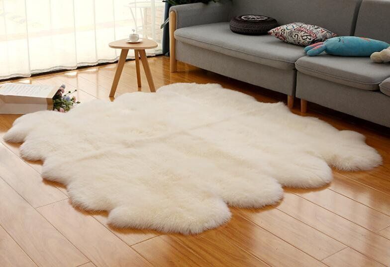 ムートンラグ 天然羊毛100% ラグ　ニュージーランド産原皮使用 　送料込み 羊毛100% ニュージーランド産ラグ