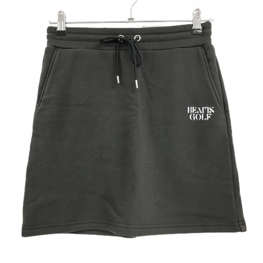 【超美品】ビームスゴルフ スカート グレー スウェット生地 ロゴ刺しゅう  レディース S ゴルフウェア 2023年モデル BEAMS GOLF