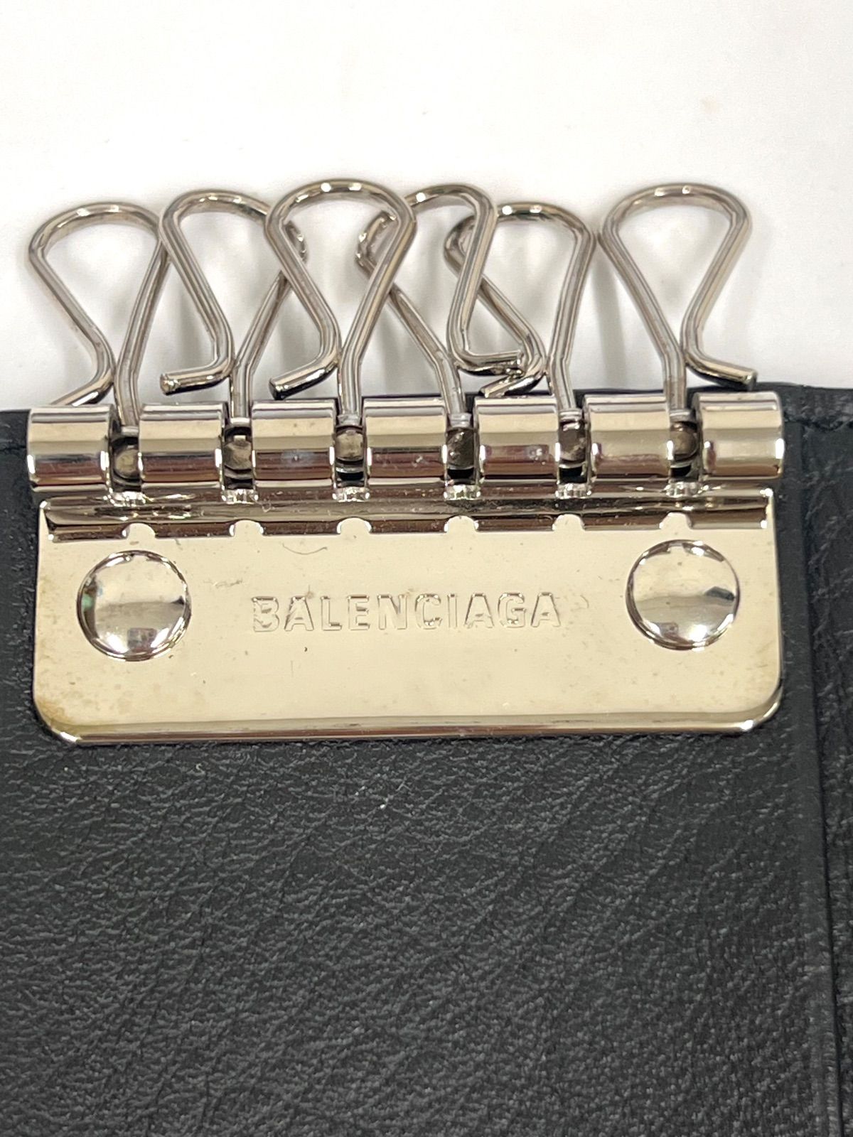 BALENCIAGA バレンシア キーケース 6連 キーリング ロゴ
