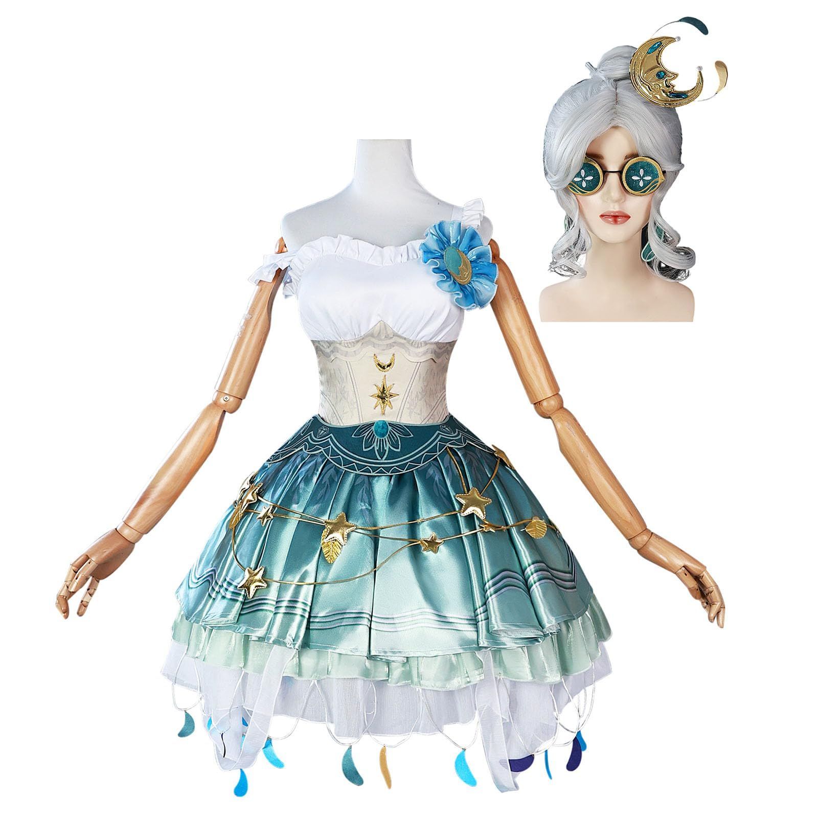 仮装精巧人気 踊り子 コスプレ衣装 ワンピース ウィッグ&アクセサリー