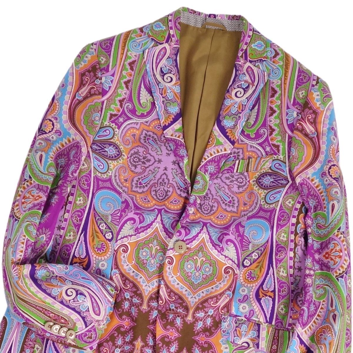 極美品 エトロ ETRO ジャケット テーラード ペイズリー コットン