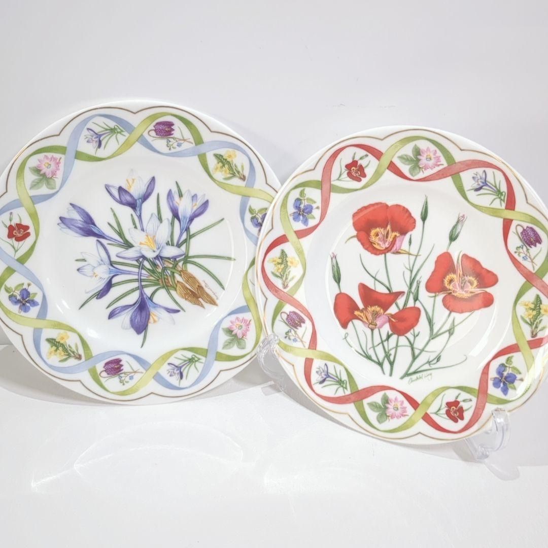 ウェッジウッド 黒壺 フラワーアーティストオブキュープレート 1992 21cm ウェッジウッド 黒壺 フラワーアーティストオブキュープレート