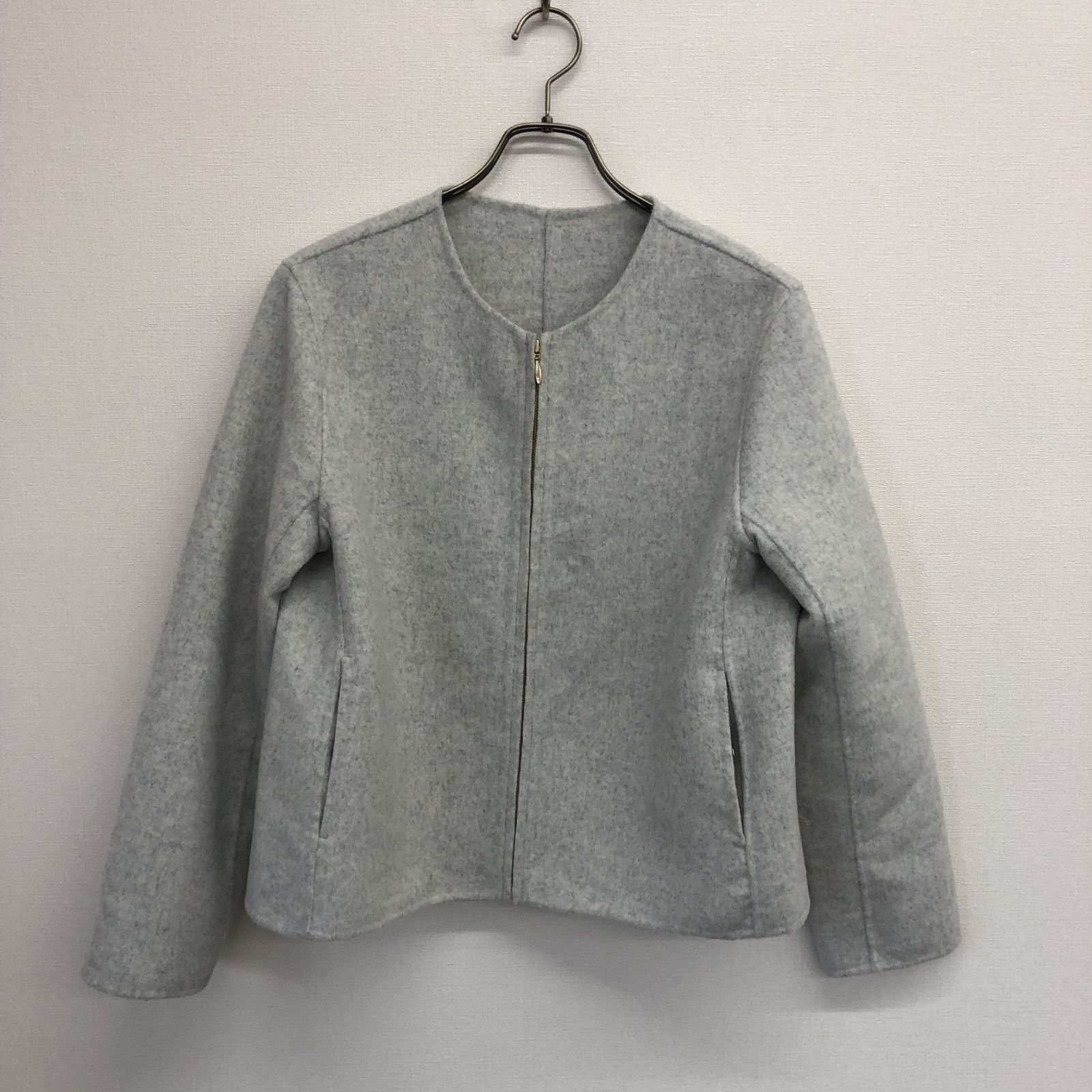 MICHEL KLEIN ミッシェルクラン ジャンパー ブルゾン フルジップブルゾン アウター 38 グレー系