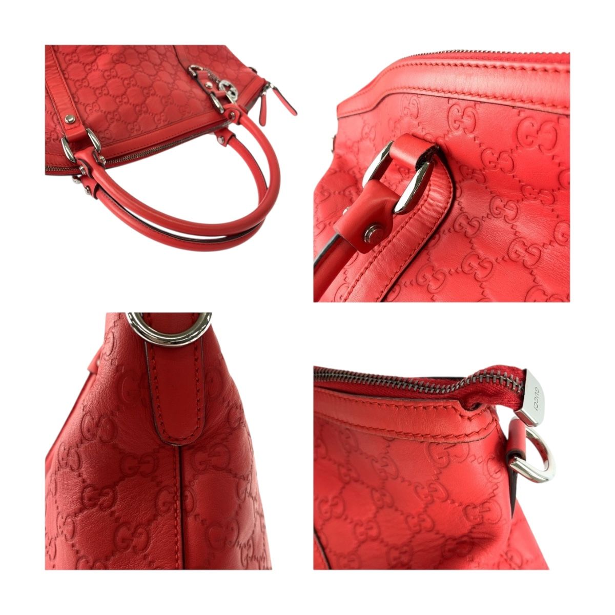 【極美品】GUCCI レザー ワン ショルダーバッグ シルバー金具 イタリア製 GUCCI グッチ GG金具 オールドグッチ 肩掛け ワンショルダー