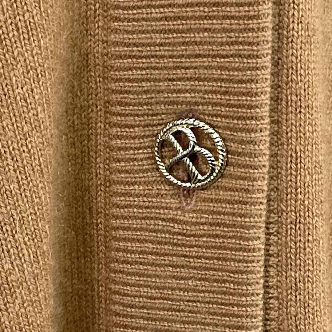 バランタイン カシミヤ100％ ニットカーディガン オレンジ系 ニット