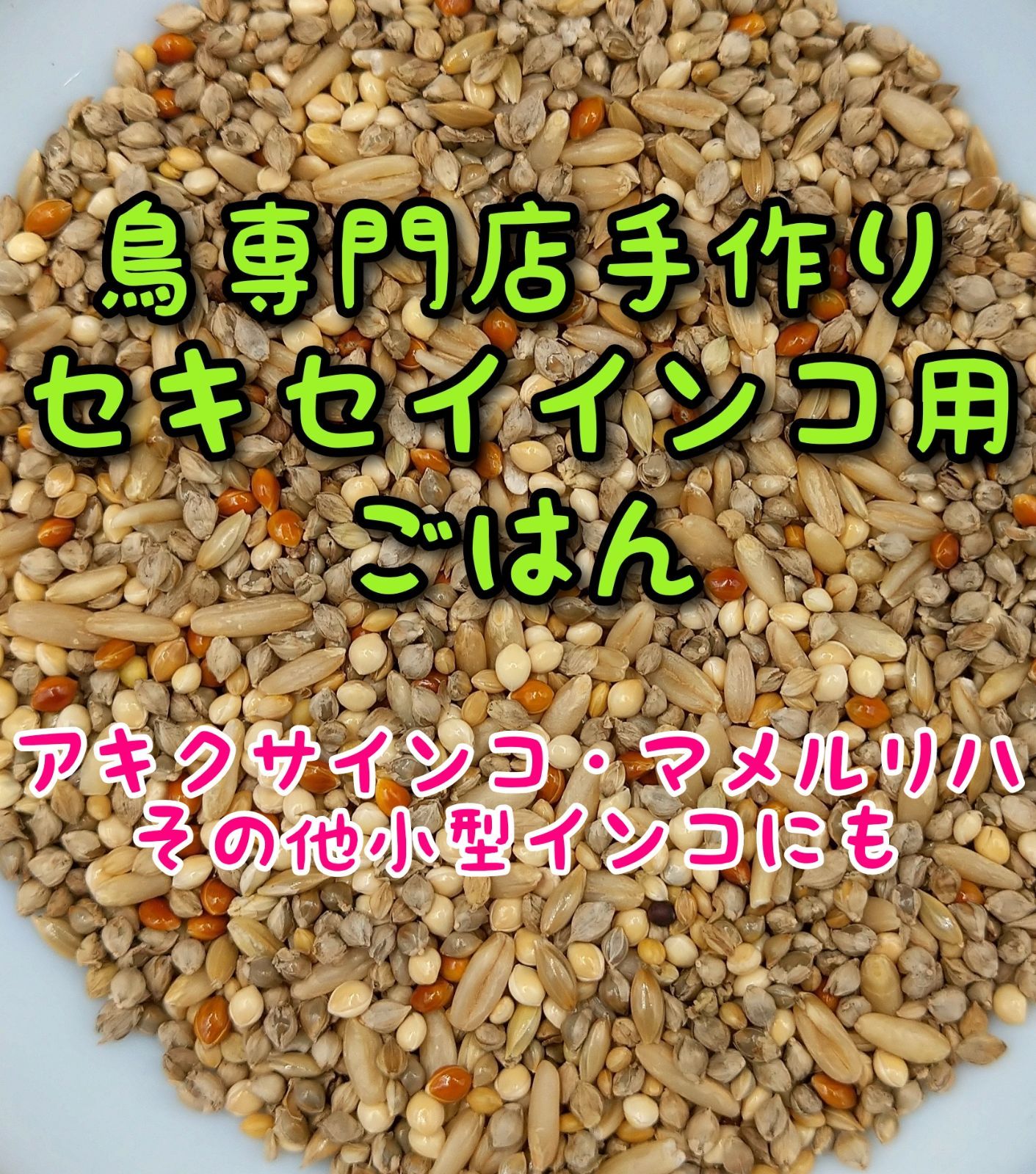 鳥専門店手作り・鳥の餌・セキセイインコ（小型インコ）用ごはん - 鳥用品