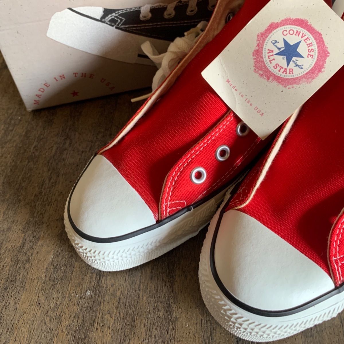 USA製 デッドストック コンバース オールスター HI レッド 25.5cm 