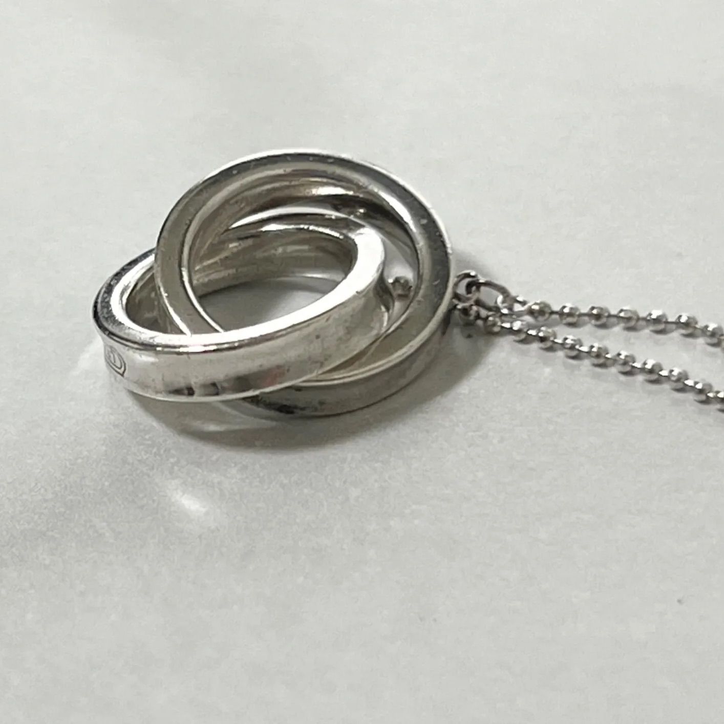 ティファニー TIFFANY & Co ダブルリング ネックレス インター