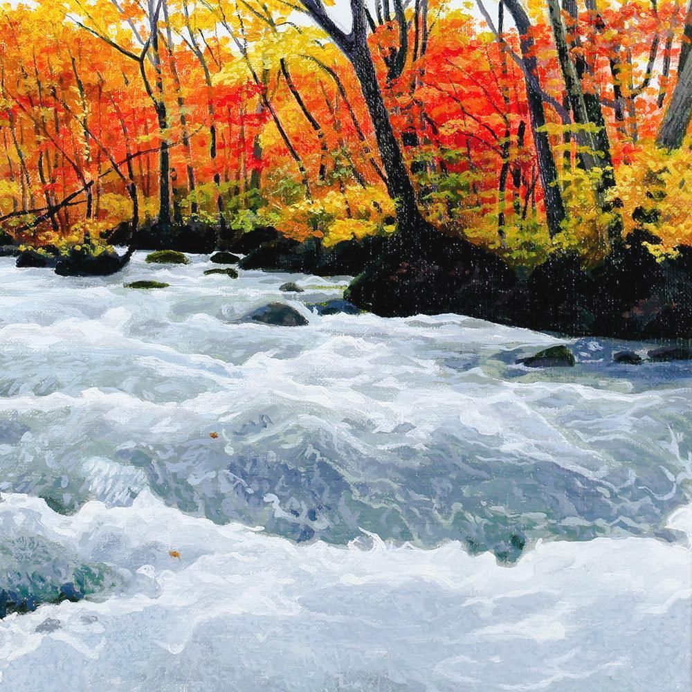 油絵 絵画 【紅葉川渓谷】 油絵 絵画 【紅葉川渓谷】 | HIROSHI1990
