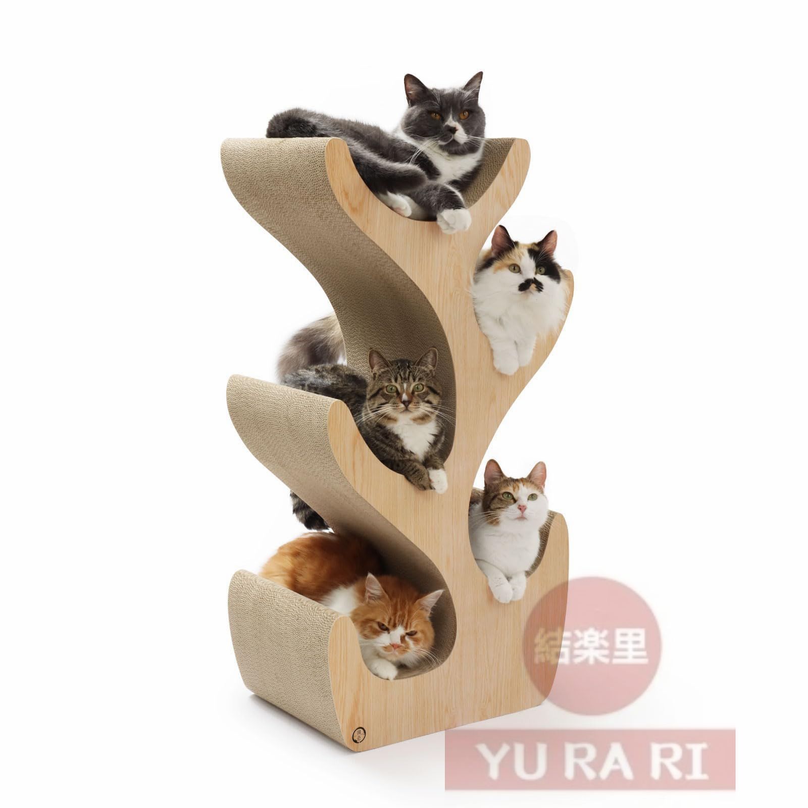 新品未使用】ライトブラウン R キャットツリー 猫壱（Necoichi