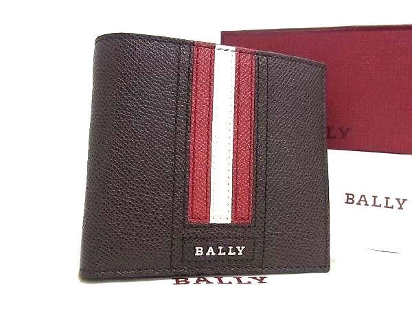 極美品 BALLY バリー レザー 二つ折り 財布 ウォレット 札入れ メンズ ブラウン系 FC0047 