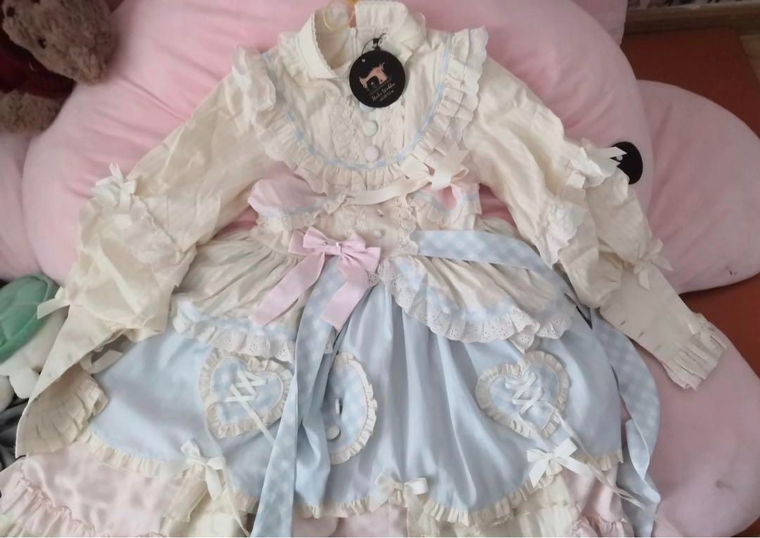 パステルカラーワンピース♪女子会にぴったりなロリータファッション！ 新品未使用パステルカラーワンピース♪女子会にぴったりな