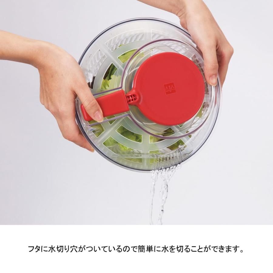 サラダスピナー ワールドクリエイト 小さめ 洗いやすい 野菜水切り器 野菜 サラダスピナーSサイズ 母の日 1〜7営業日出荷 日本製 野菜水切り S ｜ワールドクリエイト Sサイズ レッド 日本