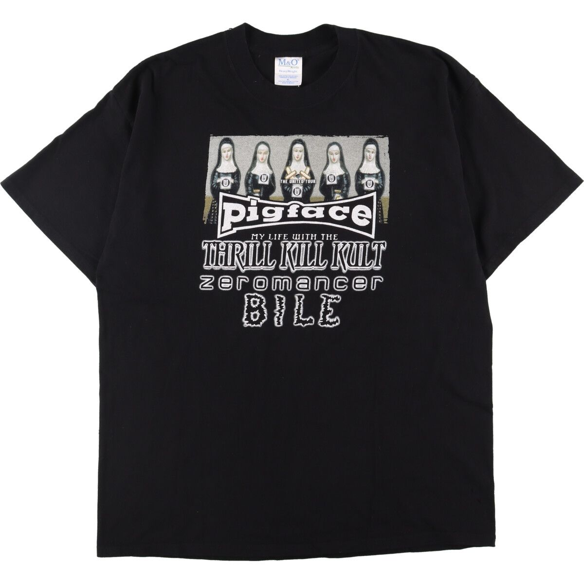 古着 00年代 M&O Knits Pigface ピッグフェイス THE UNITED TOUR 両面 