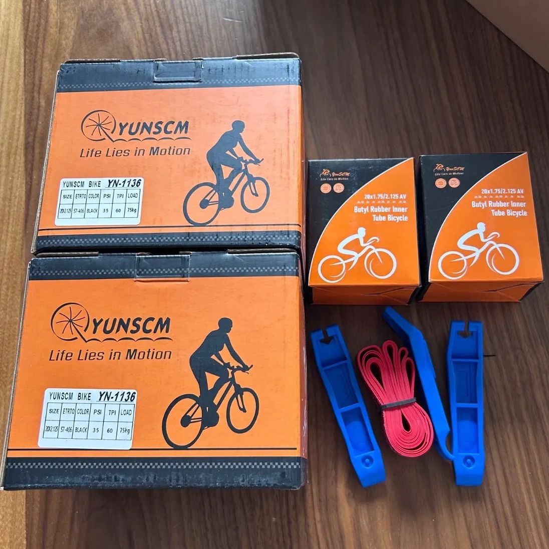 ☆【新品】YUNSCM 2本セット 20×2.125 タイヤ 60TPI 超耐久 57-406 