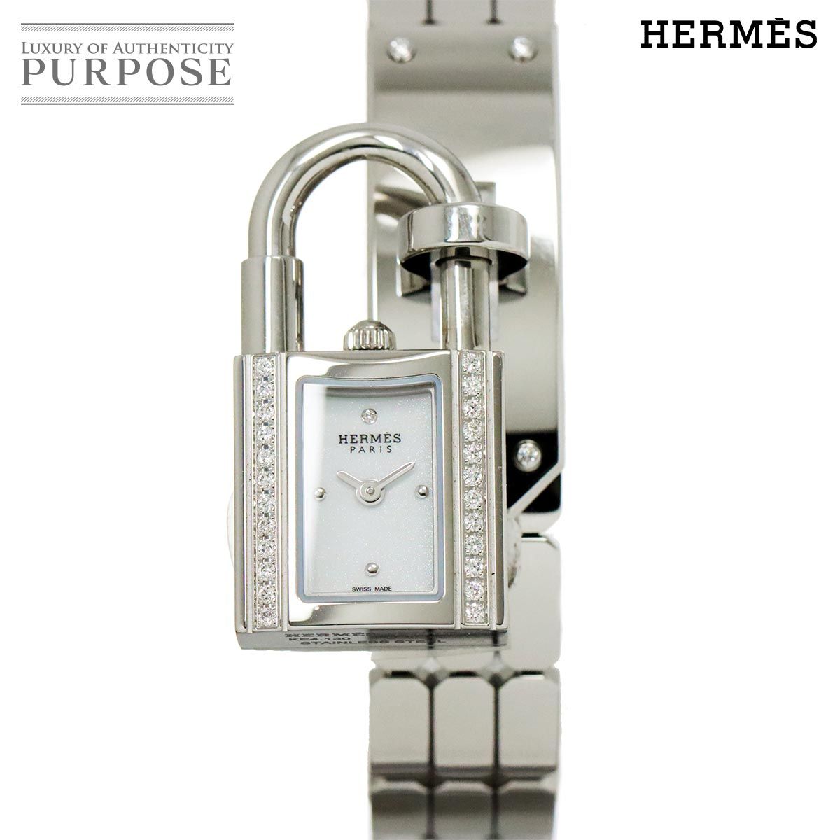 新品同様 エルメス HERMES ケリーウォッチ KE4 130 ダイヤ