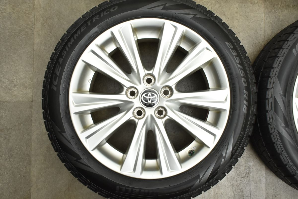 程度良好ホイール トヨタ 30 アルファード ヴェルファイア 純正 18in 7.5 45 ピレリ 235 50R18 ホイールのみ発送可 交換用