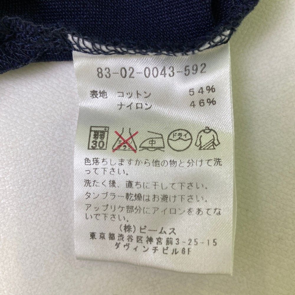 サイズ：M BEAMS GOLF ビームスゴルフ  半袖ポロシャツ  ネイビー系 [240101420682] ゴルフウェア レディース ストスト サイズ：M BEAMS GOLF ビームスゴルフ 半袖ポロシャツ ネイビー