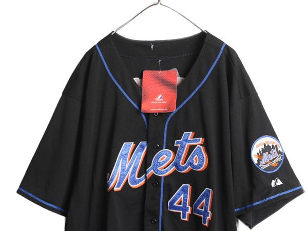 お得なクーポン配布中!】 デッドストック MLB オフィシャル Majestic メッツ ベースボール シャツ 54メンズ XXL 程/ ユニフォーム  ゲームシャツ 大リーグ 野球 NY 黒 - メルカリ