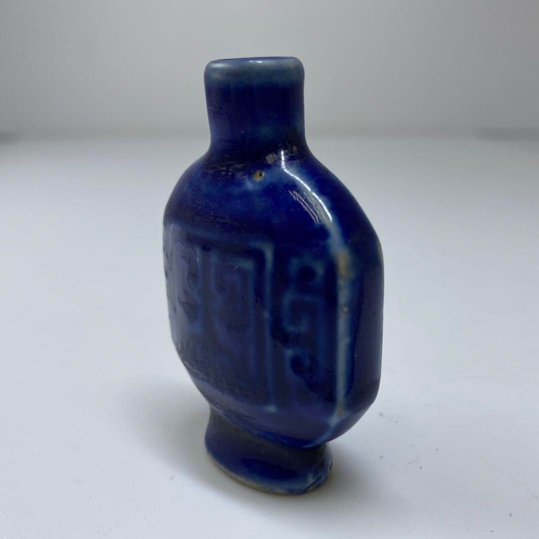 中国清時代 瑠璃釉 鼻煙香 高さ約5.5㎝ 東さ6-1014