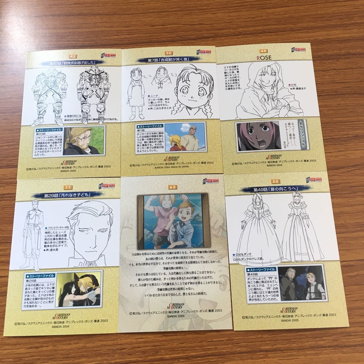 わ10 鋼の錬金術師 ハガレン カード トレカ カードダス