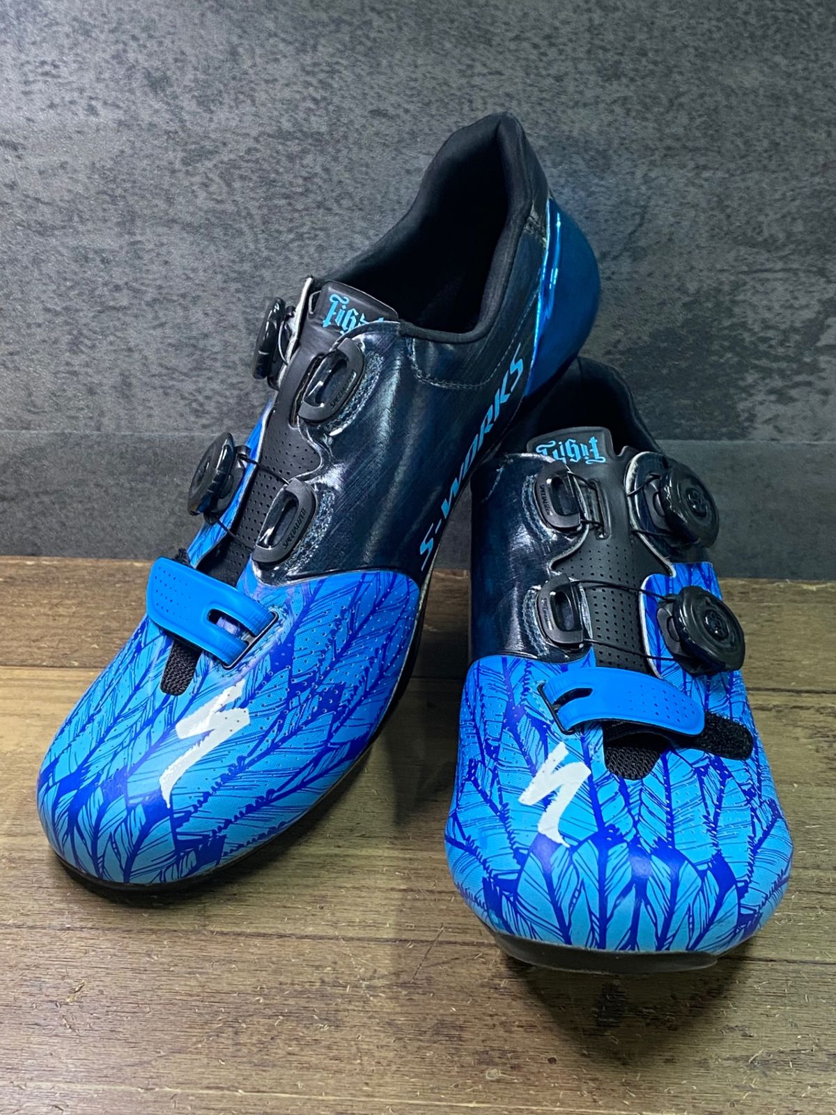 JM656 スペシャライズド SPECIALIZED S-WORKS 6 Road Shoe ビンディングシューズ 青 黒 EU43.5 3穴