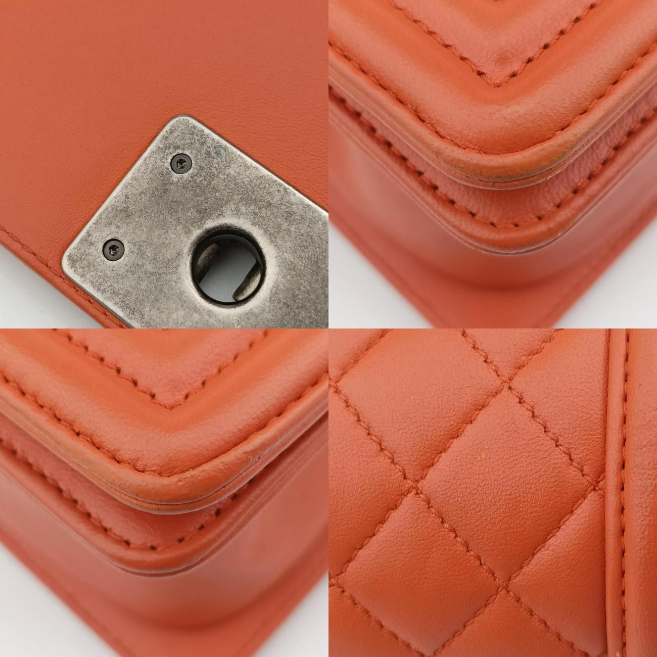 シャネルChanelボーイシャネルオレンジラムスキンA6708620176525