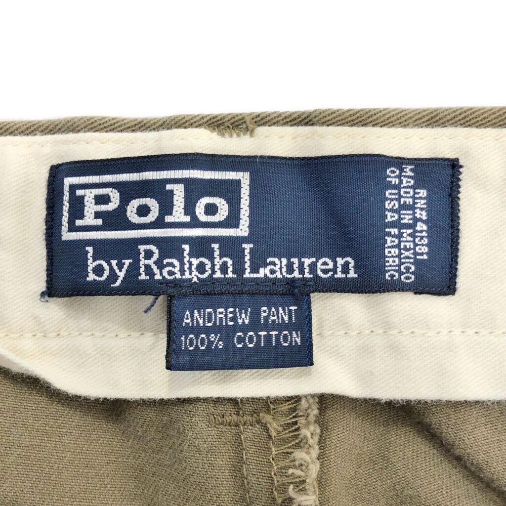 オールド ポロバイラルフローレン ポロチノ オリーブ ANDREW PANT Polo by Ralph Lauren ポロ ラルフローレンANDREW PANT 2タック