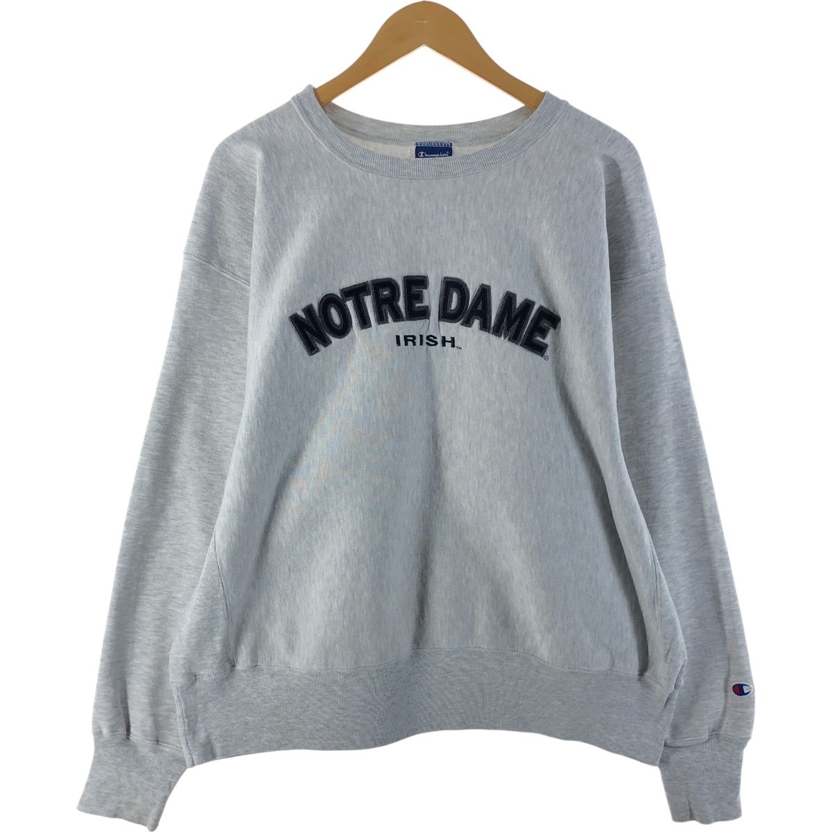 Champion リバースウィーブ ノートルダムカレッジ リブライン XL 古着 