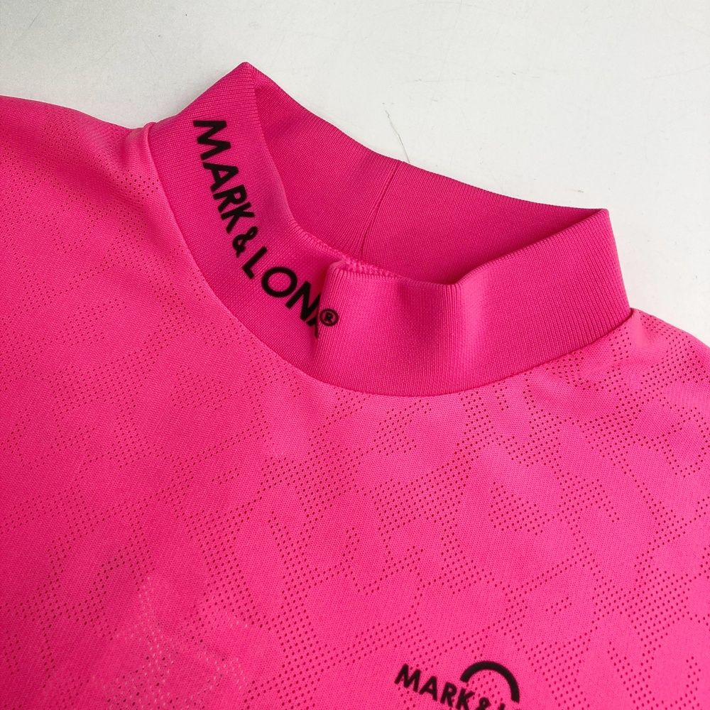美品　MARK&LONA マークアンドロナ　レディース半袖モックネック　38 サイズ：38 MARK&LONA マークアンドロナ 2025年モデル モック