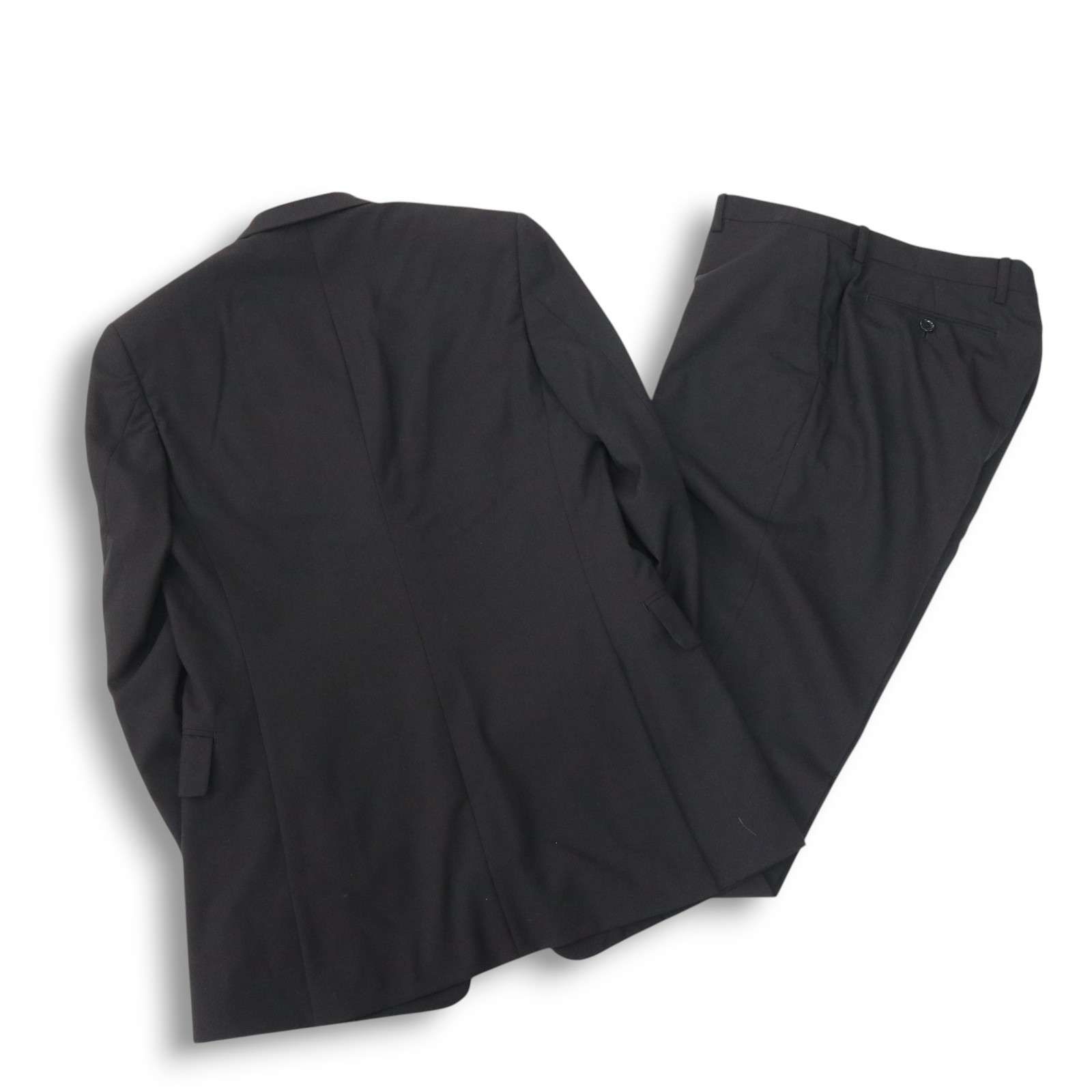 soe ソーイ 通年 総裏 2B セットアップ スーツ Sz.ジャケット0 パンツ1 メンズ 黒