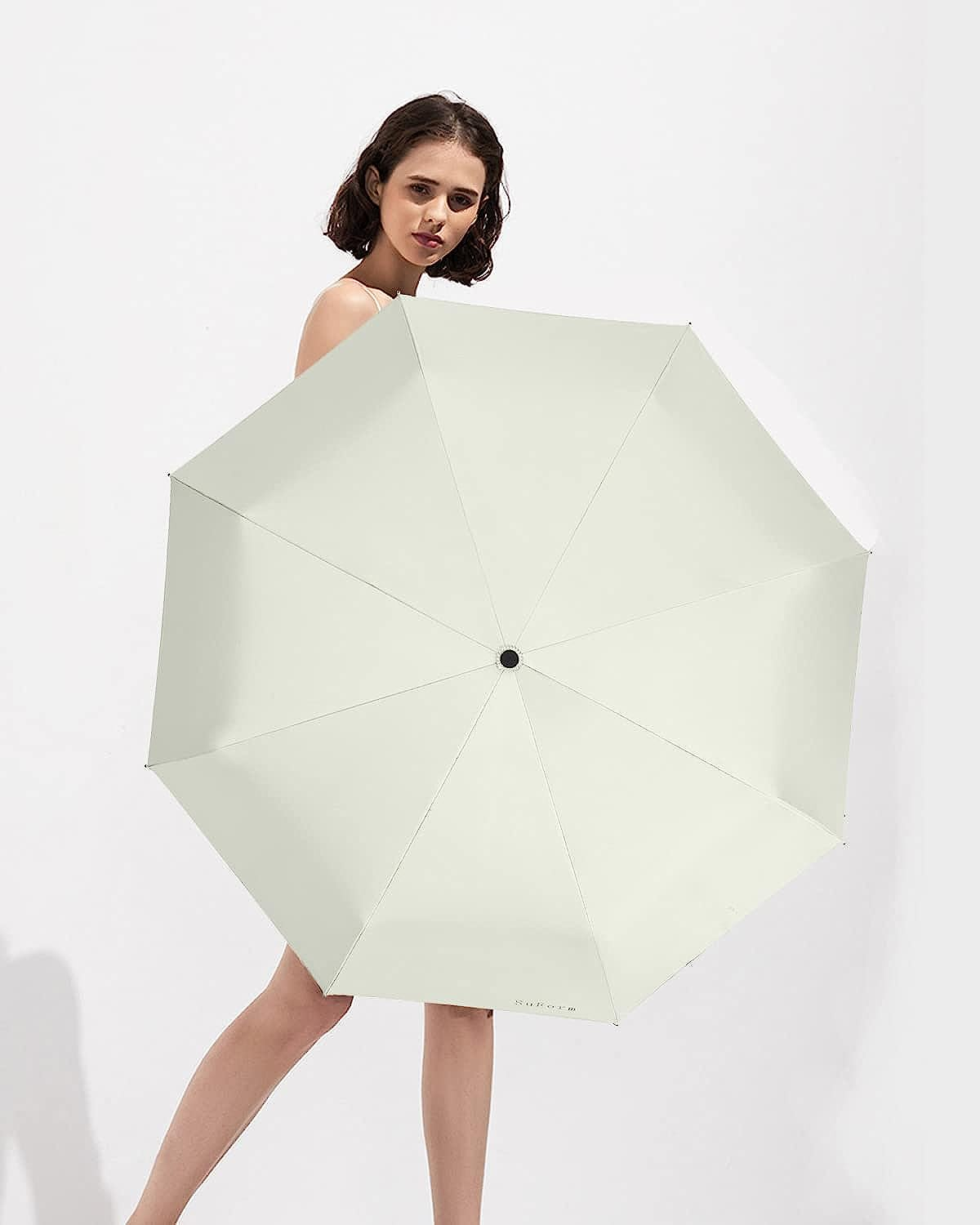 日傘 折りたたみ傘 晴雨兼用 ホワイト UVカット 傘 遮光 ワンタッチ