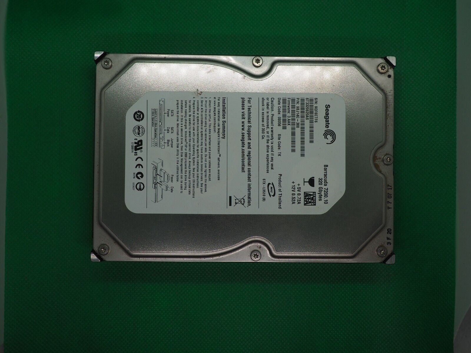 中古】「非常に良い」Seagate 3.5インチ内蔵HDD 160GB Serial-ATA3.0Gb