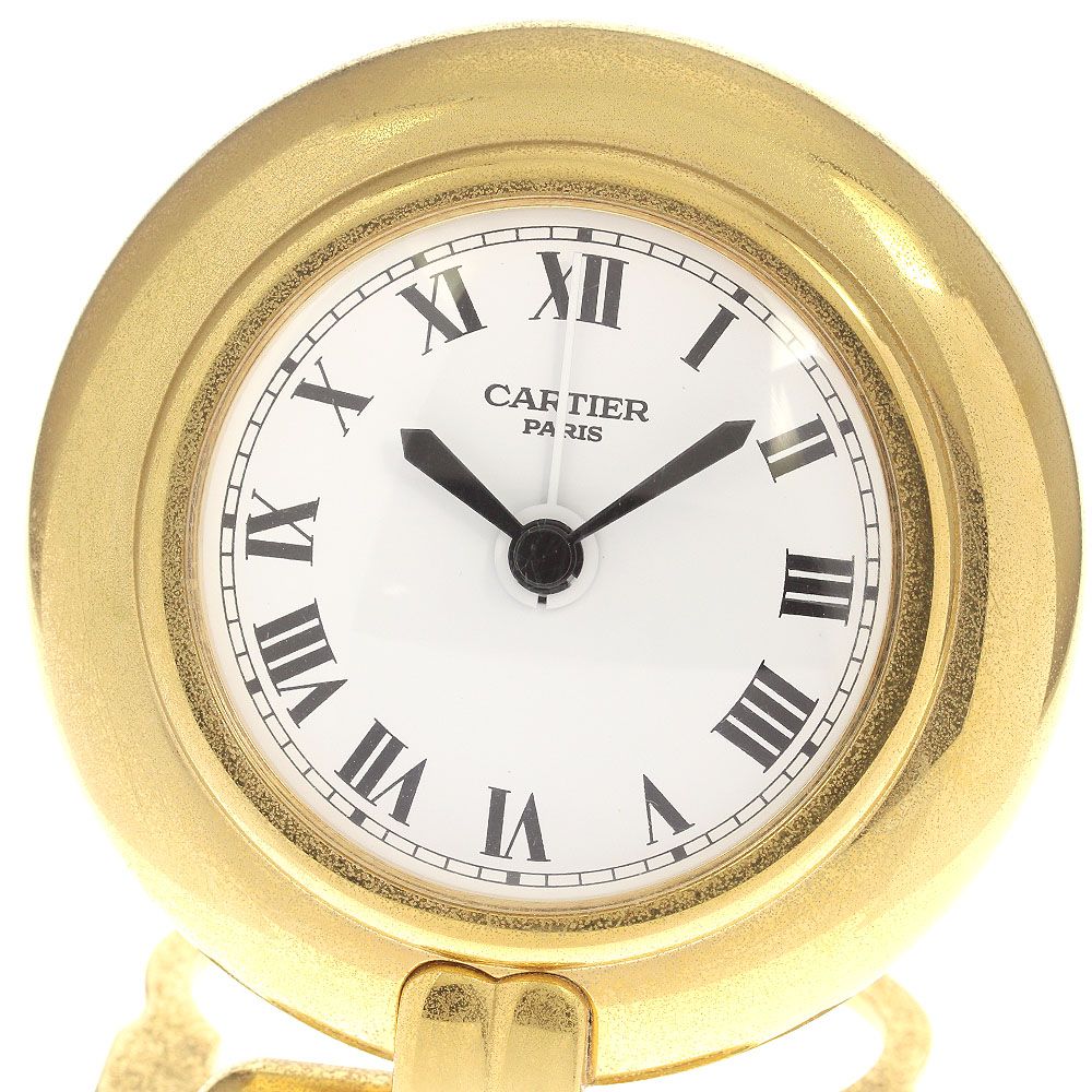 カルティエ CARTIER トラベルクロック アラーム クォーツ内箱付き_