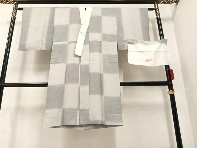 平和屋着物●京都室町 浅見 長襦袢 無双仕立て 市松文様 正絹 逸品 AAAZ0548ph