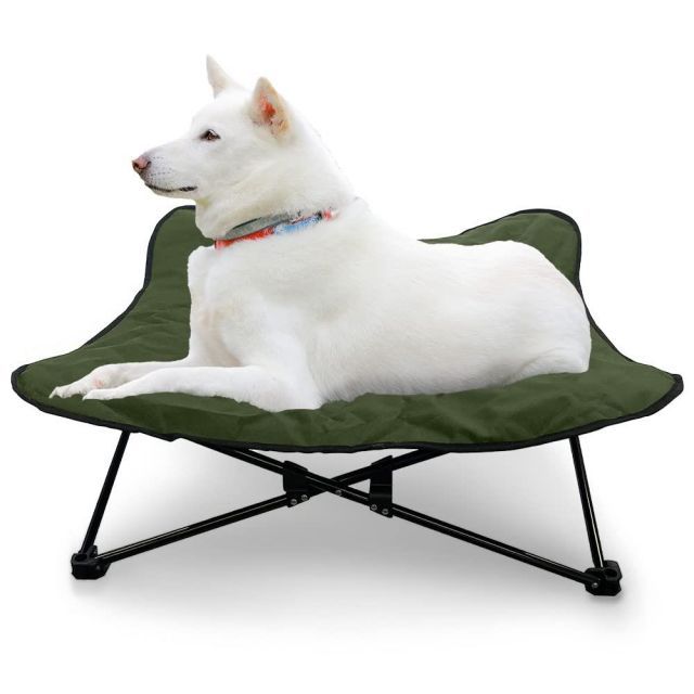 シンセーインターナショナル アイリスプラザ 犬用アウトドアベッド わんわんペットコット L 1011199015 カーキ