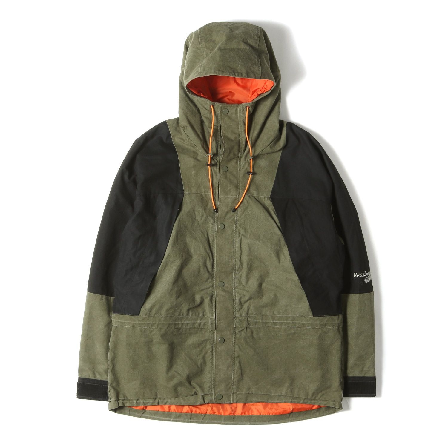 READYMADE レディメイド ジャケット サイズ:3 USヴィンテージ テントクロス マウンテンパーカー (2TONE MOUNTAIN PARKA) カーキ ブラック アウター ブルゾン コート 上着【メンズ】