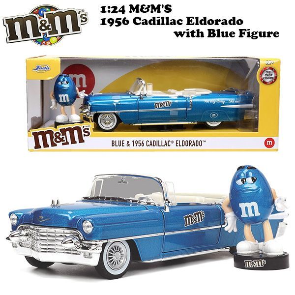 1 24 M-M S 1956 CADILLAC ELDORADO w|BLUE FIGURE エムアンドエムズ ミニカー