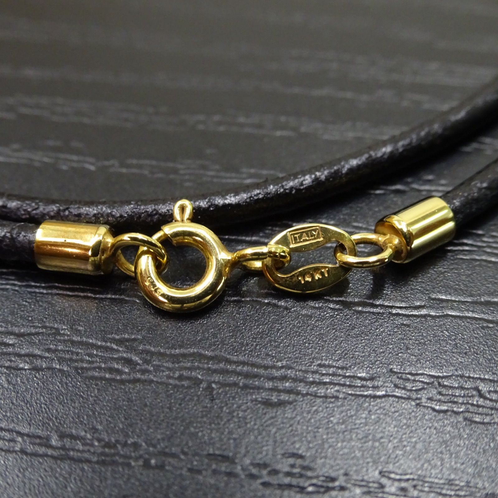 14金 14KT (K14) ゴールド GOLD 585 イタリアンジュエリー レザー 革 2 