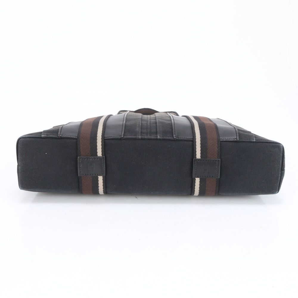 エルメス トロカホリゾンタル MM レザー キャンバス トート バッグ