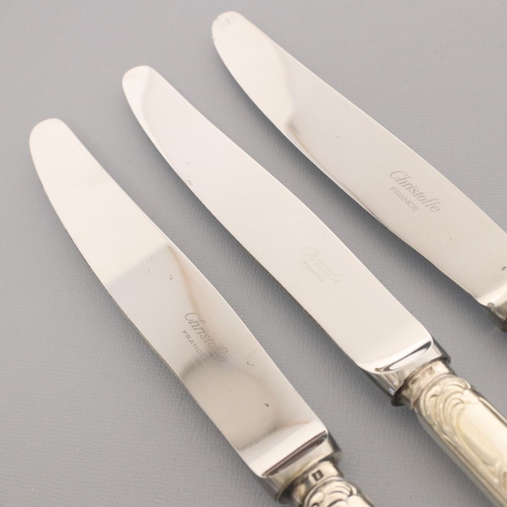 □ クリストフル ナイフ 3点セット まとめ売り カトラリー フランス製