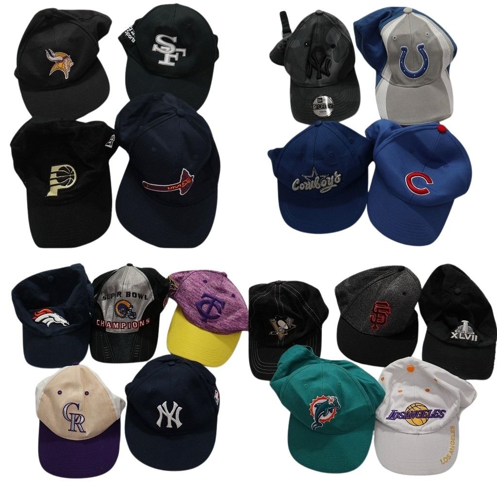 古着卸 プロチーム キャップ 18枚セット メンズ カウボーイズ NFL レイカーズ NBA ヤンキース 古着 NA9079