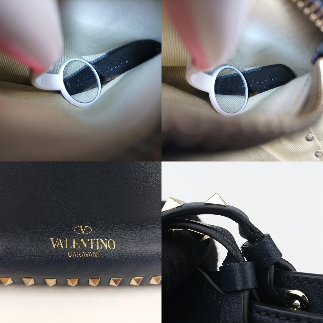 ヴァレンティノValentinoロックスタッズブルーレザーBL-I037BOL0