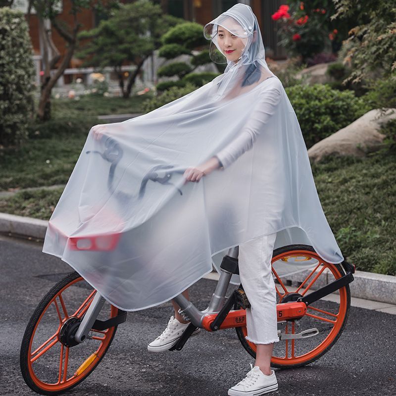 レインコート 自転車 ポンチョ 自転車用 バイク用 雨合羽 レインコート カッパ つば付き帽子 男女兼用 メルカリShops