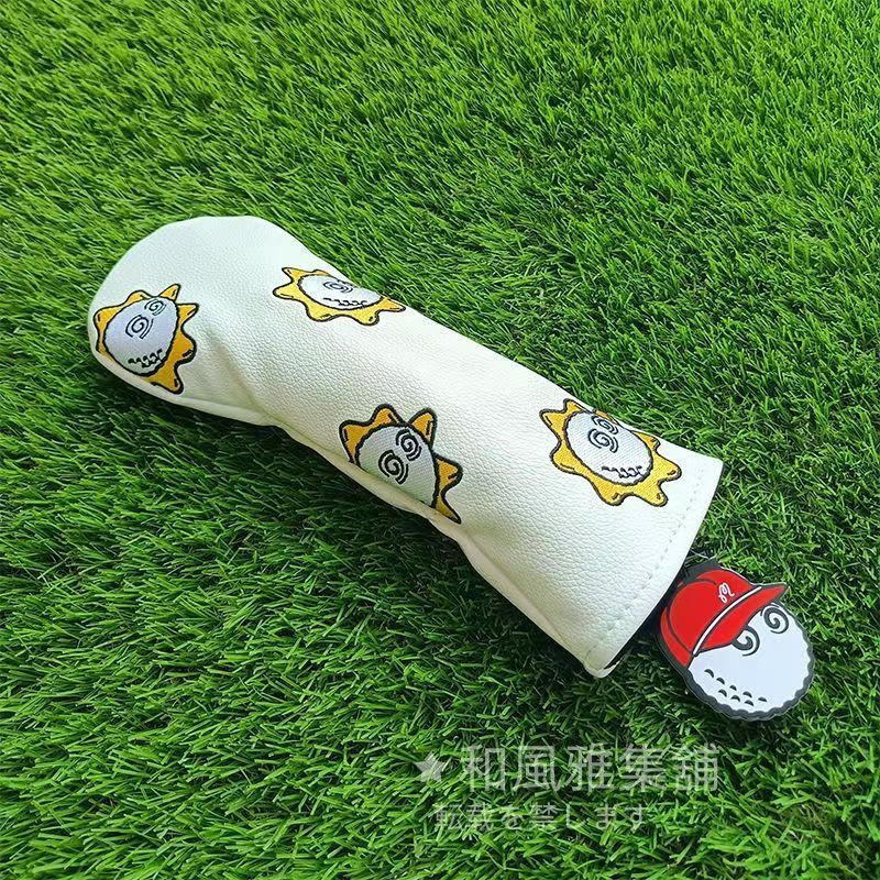 新品★ Malbon Golf マルボンゴルフクラブカバー4点セット　ホワイト マルボンゴルフ ヘッドカバー 4個セット クラブカバー Malbon