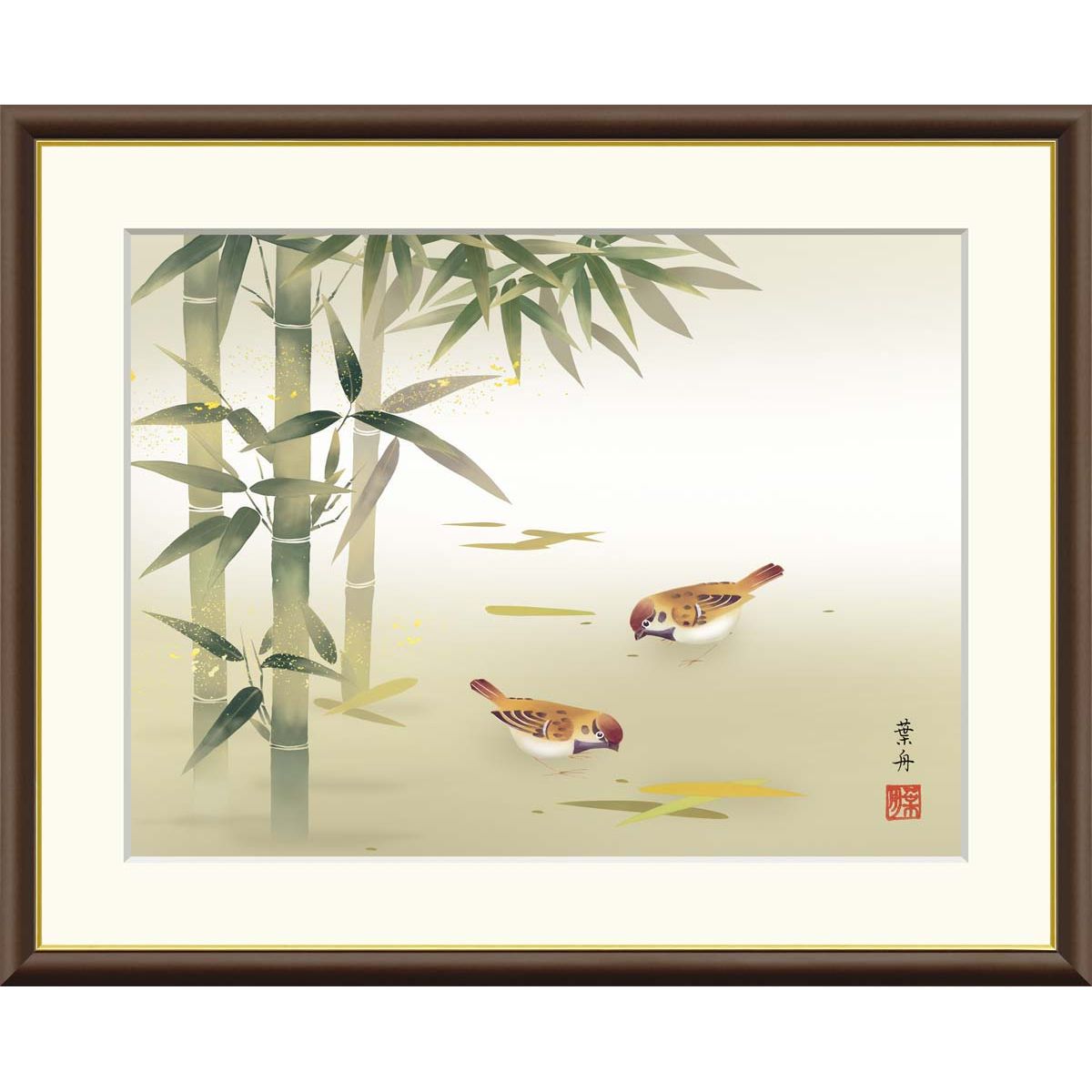真作】掛軸 漢詩入り山水画 淡彩の詩情画 水辺の静けさを描いた